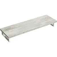 Doporro Plan de Vasque Gris Clair 50x160cm Meuble sous Lavabo Plan Lave Mains avec 2 Supports en Inox