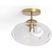LEDKIA Plafonnier Métal Et Verre Halych Transparent
