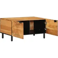 Syfax Table basse 80x50x40 cm en bois massif d'acacia
