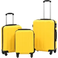 Syfax Valise rigide 3 pcs Jaune ABS