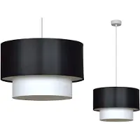 Light11 HOME Suspension cuisine avec abat-jour en tissu – Lampe suspendue moderne Plafonnier LED Design