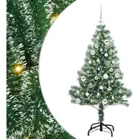 Syfax Arbre de Noël artificiel floconné de neige avec lumière LED