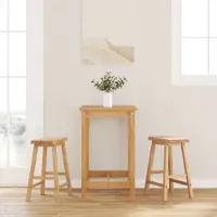 Prolenta Maison Exclusive - Lot de 2 tabourets de bar en bois massif d'hévéa naturel