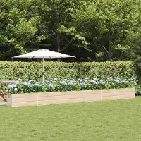 Prolenta Maison Exclusive - Jardinière en acier galvanisé, couleur ivoire, dimensions 580 x 50 x 45 cm