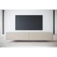 MINIO go for it , meuble TV, meuble bas « DONNA » 180 cm, à poser ou à suspendre, sans éclairage LED, couleur cachemire