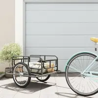 Prolenta Maison Exclusive - Remorque à vélo 130 x 73 x 48,5 cm, acier noir