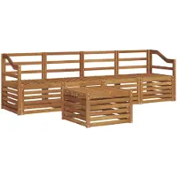 vidaXL Ensemble de canapés 5 pièces en bois massif naturel d'acacia