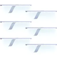 Kalb Material für Möbel kalb | Lampes LED rondes pour montage en saillie Éclairage d'armoires SET de 1 à 6, y compris bloc d'alimentation avec/sans interrupteur à pied