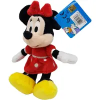 Simba Minnie Mouse en robe rouge, peluche Disney de 20 cm - Mickey Mouse, Donald Duck, Pluto, Minnie Mouse