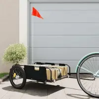 Prolenta Maison Exclusive - Remorque pour vélo, noire, en Oxford et en fer