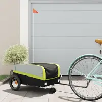 Prolenta Maison Exclusive - Remorque pour vélo, noire et verte, capacité de 30 kg, en fer