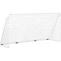Syfax But de football avec filet Blanc 366x122x182 cm Acier