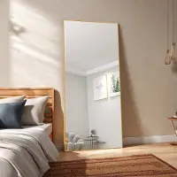 ProximaX Miroir intégral 80 x 180 cm, miroir sur pied et miroir mural 2 en 1, miroir d'habillage, miroir de vestiaire pour la chambre à coucher, le salon et l'entrée, doré