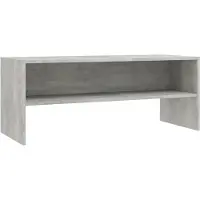 Syfax Meuble TV Gris béton 100x40x40 cm Bois d’ingénierie