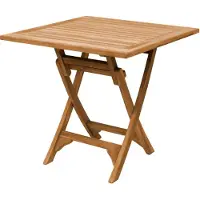 Lestix International Klapptisch Teakholz Eckig Rovigi Massivholz Wetterfest 75x80x80cm