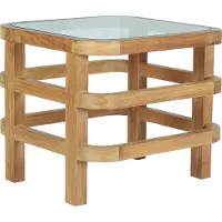 Lestix International Table d'appoint Pusiano, en bois massif d'acacia, résistante aux intempéries