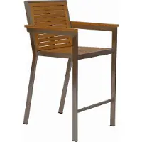 Lestix International Tabouret de bar Dosazzo, dimensions 58 x 66 x 110 cm, en acier inoxydable