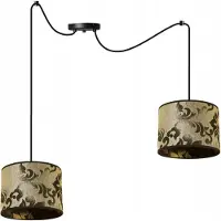 Light11 HOME Suspension Golden Spiders avec abat-jour – Lampe suspendue moderne avec motif araignée, plafonnier pour salon et salle à manger