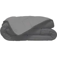Toison D'or Couette chaude Microfibre Calgary, 140x200cm, 400g/m², Gris & Argent