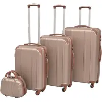 Syfax Ensemble de valises à roulettes quatre pièces Champagne