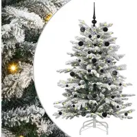 Syfax Sapin de Noël Artificiel à Branches Articulées Blanc 150 cm