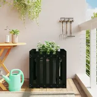 Prolenta Maison Exclusive - Bac à plantes style palissade, noir, 60 x 60 x 60 cm, en bois de pin