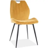 Feldmann-Wohnen Lot de 6 chaises de salle à manger et de cuisine Arco, couleur curry