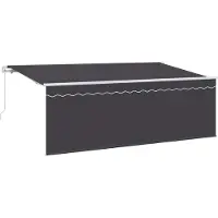 Syfax Auvent Rétractable Anthracite 400 x 200 cm