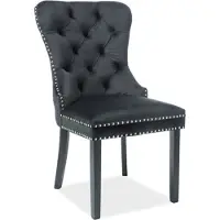 Feldmann-Wohnen Lot de 6 chaises de salle à manger et de cuisine « August » noires