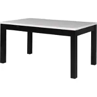 Meublorama Table FABIO - Coloris noir et blanc - 160 cm