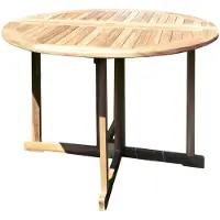 Lestix International Klapptisch Teakholz Rund Savona Massivholz Wetterfest 80cm