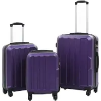 Syfax Valise rigide 3 pcs Violet ABS