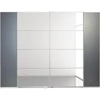 Wimex Armoire à portes pivotantes/coulissantes Lotto Modèle au choix : blanc / graphite