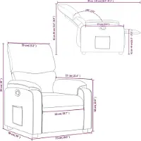 vidaXL Fauteuil relax Tissu noir