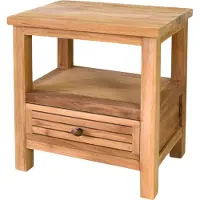 Lestix International Table d'appoint Halmstad en teck massif, résistante aux intempéries