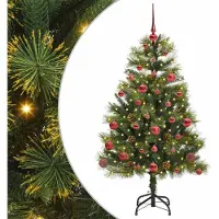 Syfax Sapin de Noël artificiel avec branches pliables et cônes 150 cm
