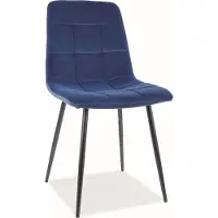 Feldmann-Wohnen Ensemble de 4 chaises de salle à manger et de cuisine Mila, bleu marine