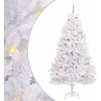 Syfax Sapin de Noël Artificiel à Branches Articulées Blanc 210 cm