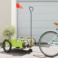 Prolenta Remorque de vélo exclusive – Tissu Oxford vert, structure en fer