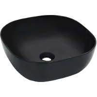 Syfax Lavabo 42,5x42,5x14,5 cm Céramique Noir