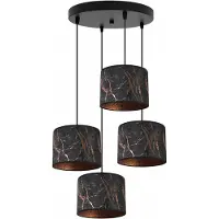 Light11 HOME Lustre suspendu avec motif cuivré – Lampe suspendue moderne avec abat-jour, plafonnier pour salon et salle à manger
