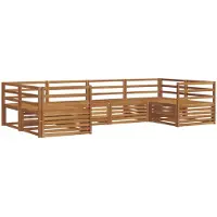 vidaXL Ensemble de canapés d'extérieur 6 pièces Naturel