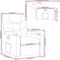 vidaXL Fauteuil relax Crème Similicuir