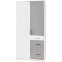 Wimex Armoire Joker Armoire à portes battantes Finition au choix : blanc / béton