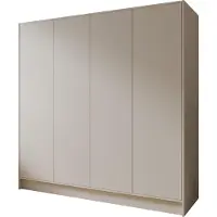 MargaretHadas24 Armoire battante Margaret Hadas, modèle Goya, 200 cm (finition cachemire). Armoire, système d'ouverture par simple pression, grand espace de rangement, étagères, penderies, design moderne