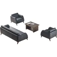 Xl Moebel Gmbh Sofagarnituren Schwarz 3-Sitzer Sessel Braun Farbe Couchtisch Ledersofas