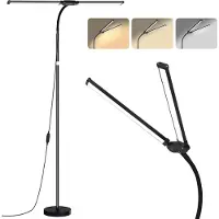 Lapalife Lampadaire LED Lampadaire réglable en 3 températures de couleur Col de cygne réglable Protection des yeux Lampe de lecture pour salon, chambre, bureau