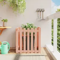 Prolenta Maison Exclusive - Jardinière en bois massif Douglas, design imitation clôture en lattes, 70x70x70 cm