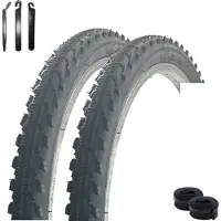 Maxxi4you 2 pneus de vélo VEE Rubber V185 24" noirs 47-507 (24 x 1,75) + 2 chambres à air AV adaptées, démonte-pneus inclus