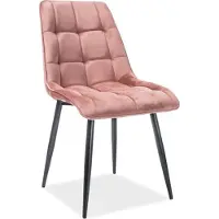Feldmann-Wohnen Lot de 6 chaises de salle à manger et de cuisine, style chic, rose antique